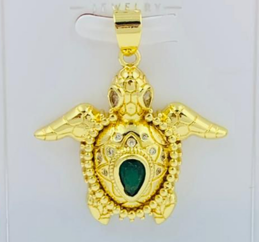 DIJE RODIO TORTUGA DORADO