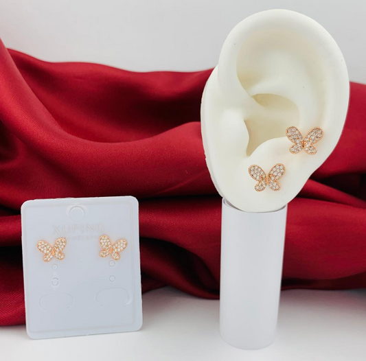 TOPO RODIO ROSA MARIPOSA CIRCONES