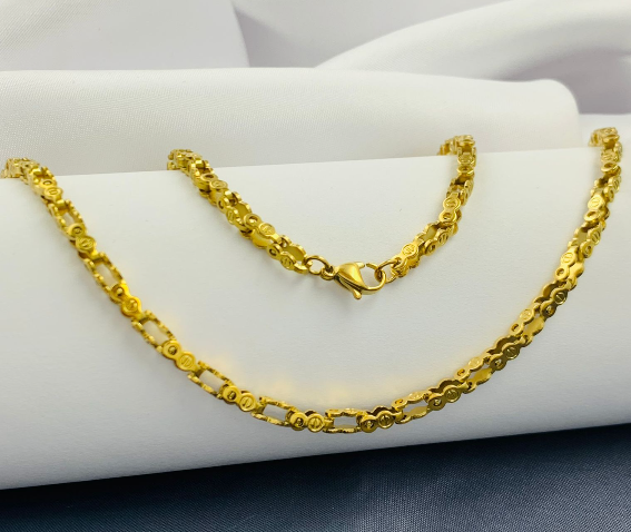 CADENA ACERO INOXIDABLE RUSTICA DORADO 60CM