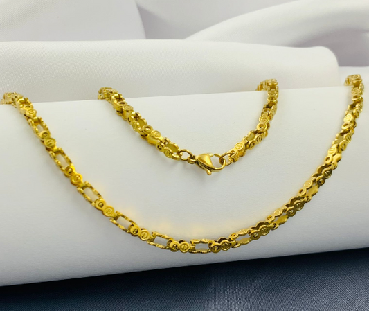 CADENA ACERO INOXIDABLE RUSTICA DORADO 60CM