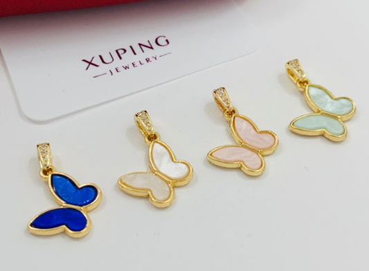 DIJE RODIO MARIPOSA COLORES