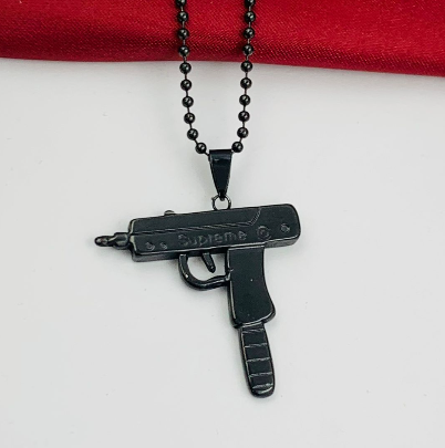 DUO ACERO INOXIDABLE PISTOL4 SUPREME NEGRO GRUESA