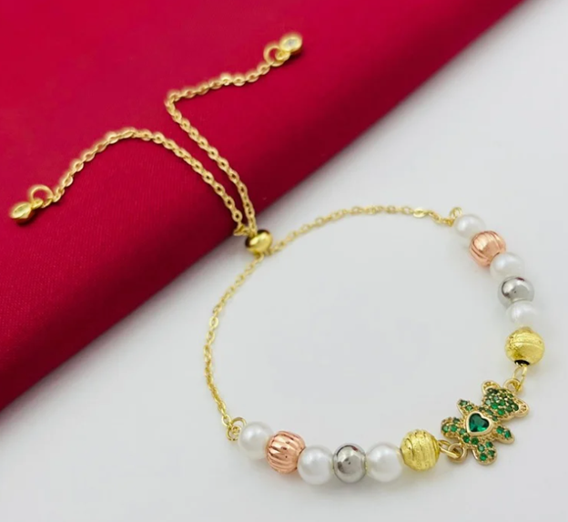 PULSERA RODIO 3 OROS OSO