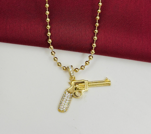 DUO RODIO PISTOL4 DORADA CIROCN BLANCO PEQUE