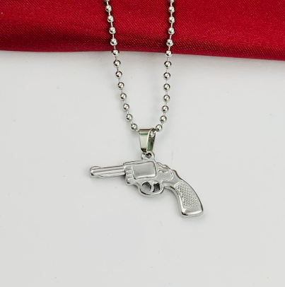 DUO ACERO INOXIDABLE PISTOL4 PEQUEÑA PLATEADO