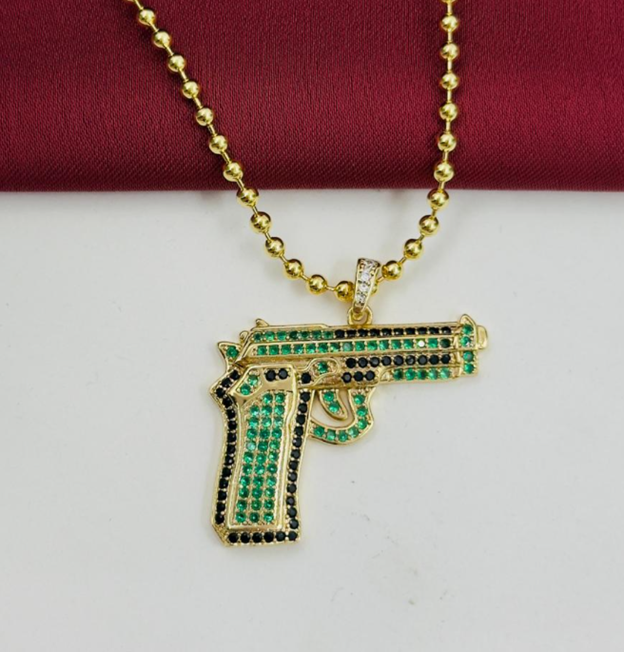 DUO RODIO PISTOL4 CIRCON VERDE NEGRO DORADO