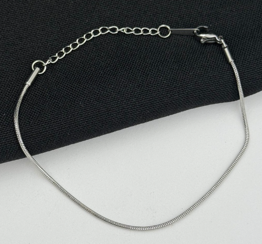 PULSERA ACERO INOXIDABLE PLATEADO COLA RATON