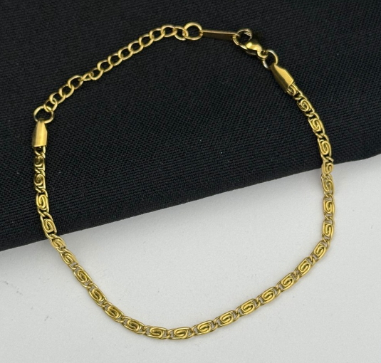 PULSERA ACERO INOXIDABLE DORADO CARACOL