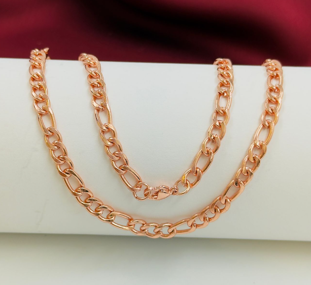 CADENA ACERO INOXIDABLE CARTIER GRUESA ROSA