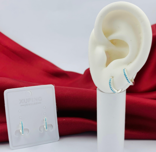 CANDONGA RODIO CIRCONES 1 LINEA AZUL PLATIZADO