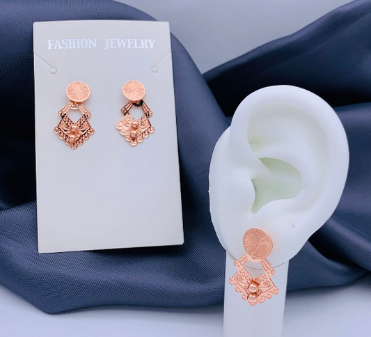 ARETE ACERO INOXIDABLE ABANICO ROSA FILIGRANA