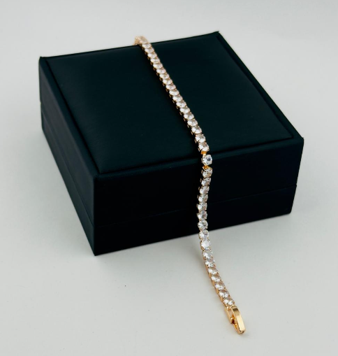 PULSERA RODIO TENIS CIRCON BLANCO ROSA