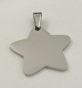 PLACA ACERO INOXIDABLE ESTRELLA