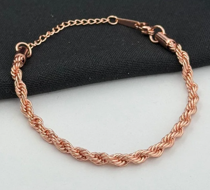 PULSERA ACERO INOXIDABLE ROSA LASO GRUESO