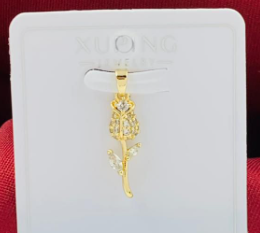 DIJE RODIO ROSA DORADO