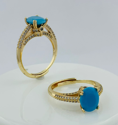 ANILLO RODIO CIRCON AZUL GRANDE