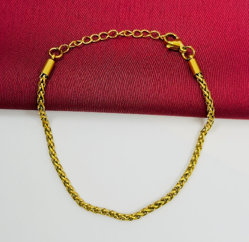 PULSERA ACERO INOXIDABLE PARECIDA LASO DORADO