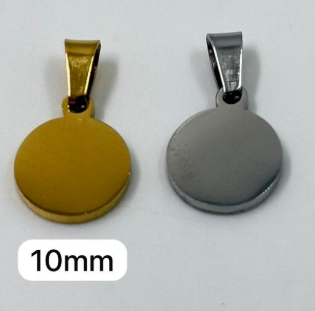 PLACA ACERO INOXIDABLE CIRCULO