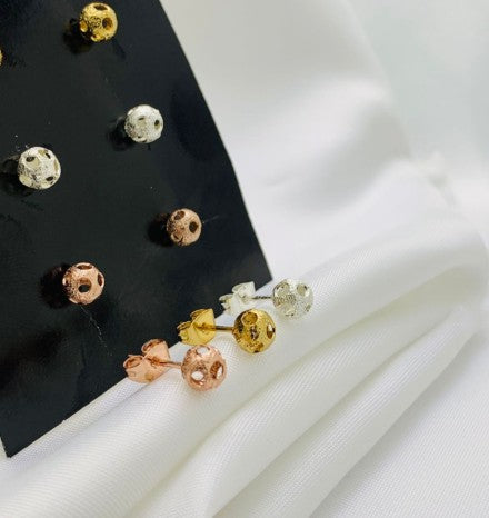 TOPO BALIN HUECO DIAMANTADO 3 OROS #8MM