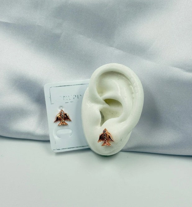 TOPO MICROCIRCON RODIO PAJARO ROSADO