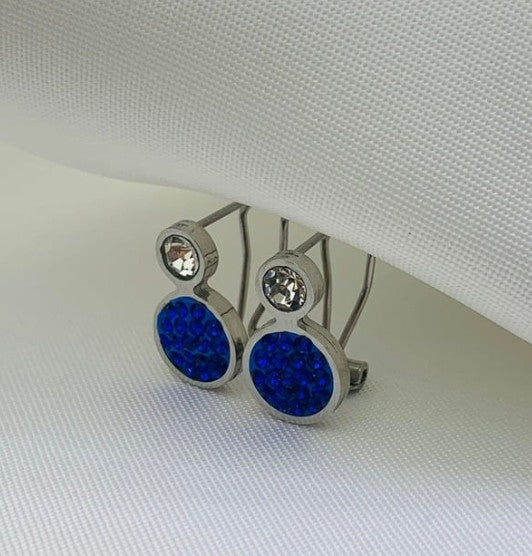 ARETE CIRCONES AZUL EN ACERO