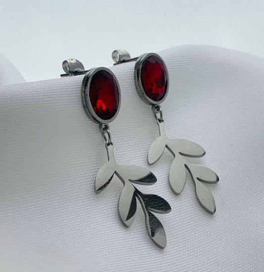 ARETES CIRCON ROOJO EN ACERO