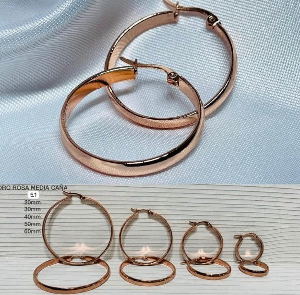 CANDONGAS BAÑO EN ORO ROSA