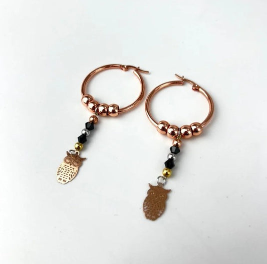 CANDONGA COLGANTE BUHO ROSA