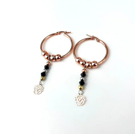 CANDONGA COLGANTE FLOR ROSA