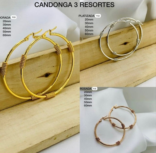 CANDONGA 3 RESORTES 3 OROS