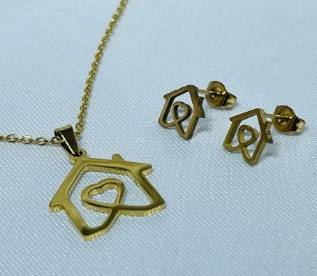 JUEGO CASA ACERO DORADO