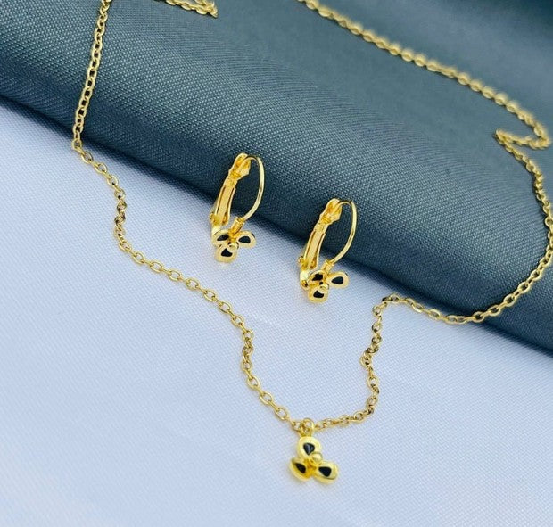 JUEGO RODIO FLOR CON NEGRO