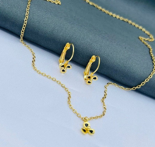 JUEGO RODIO FLOR CON NEGRO