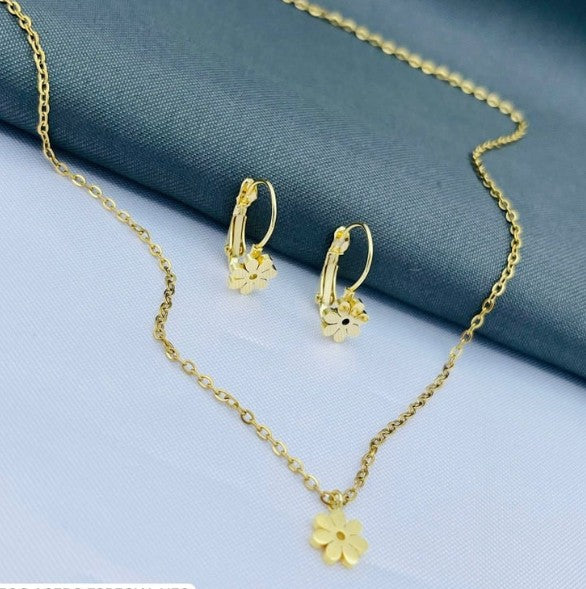 JUEGO ACERO INOXIDABLE FLOR