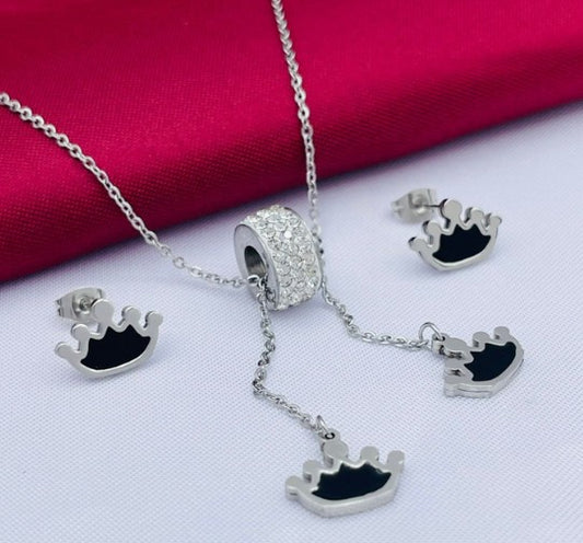 JUEGO CORONAS NEGRAS ACERO