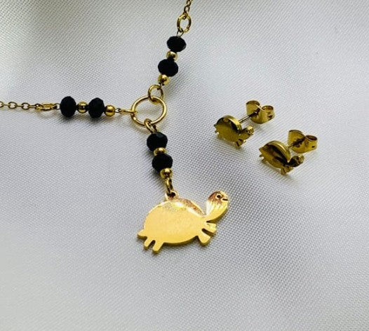 JUEGO TORTUGA MURANO NEGRO