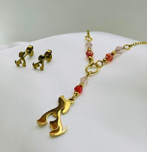 JUEGO PERRO MURANO ROJO