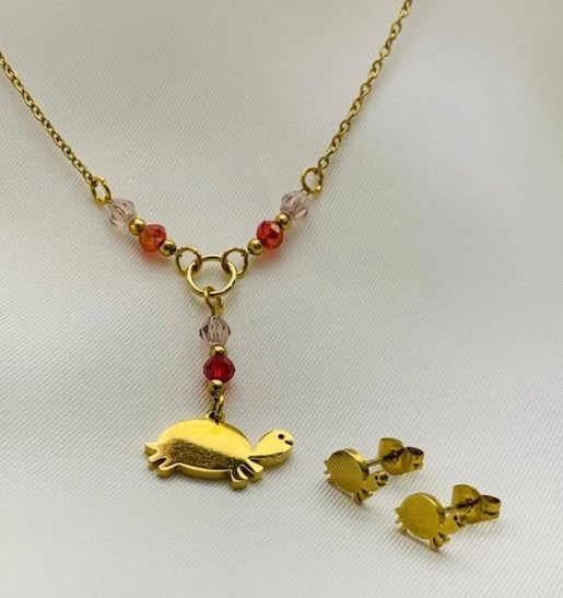 JUEGO TORTUGA MURANO ROJO