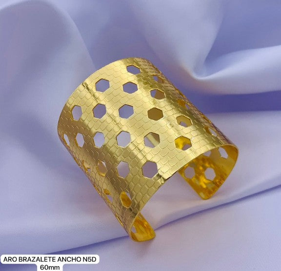 BRAZALETE HEXAGONO DORADO