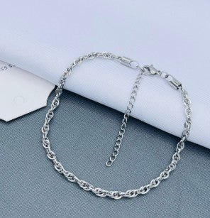 TOBILLERA ACERO PLATEADA