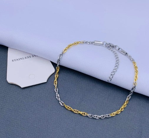 TOBILLERA BICOLOR ACERO