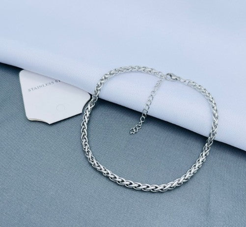 TOBILLERA ACERO PLATEADA