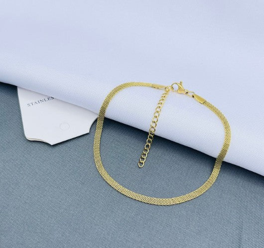 TOBILLERA PLANA DORADA