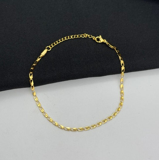 TOBILLERA CANDADO DORADA RODIO