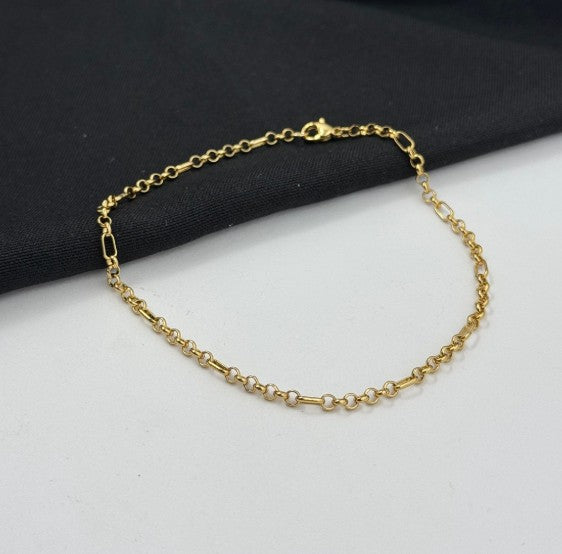 TOBILLERA BALINES DORADO RODIO