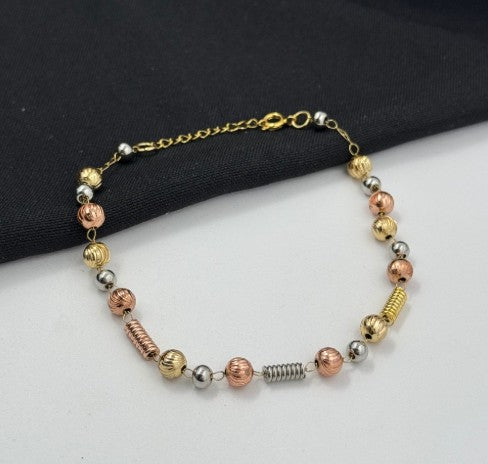 TOBILLERA 3 OROS RODIO