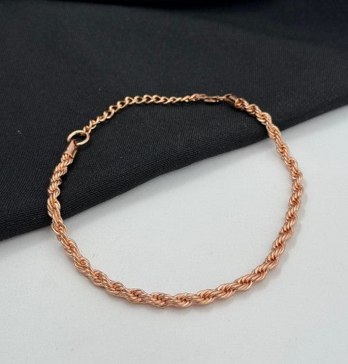 TOBILLERA LASO RODIO ROSADO