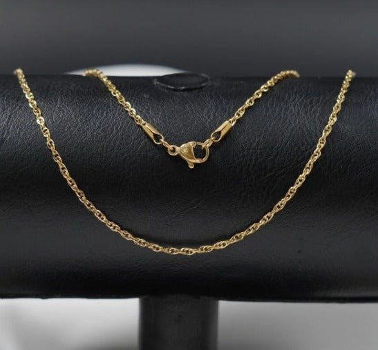 CADENA DORADA ACERO INOXIDABLE 60CM