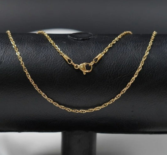 CADENA DORADA ACERO INOXIDABLE 60CM