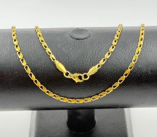 CADENA DORADA CANDADO ACERO INOXIDABLE 60CM